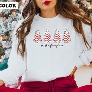 Oh Christmas Tree Sweatshirt Funny Holiday Cake Graphic 78